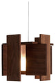 Abeo LED Pendant, Dark Stained Walnut