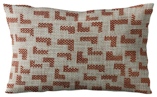 Plutus Brown Beige Angles Abstract Luxury Throw Pillow, 18"x18"