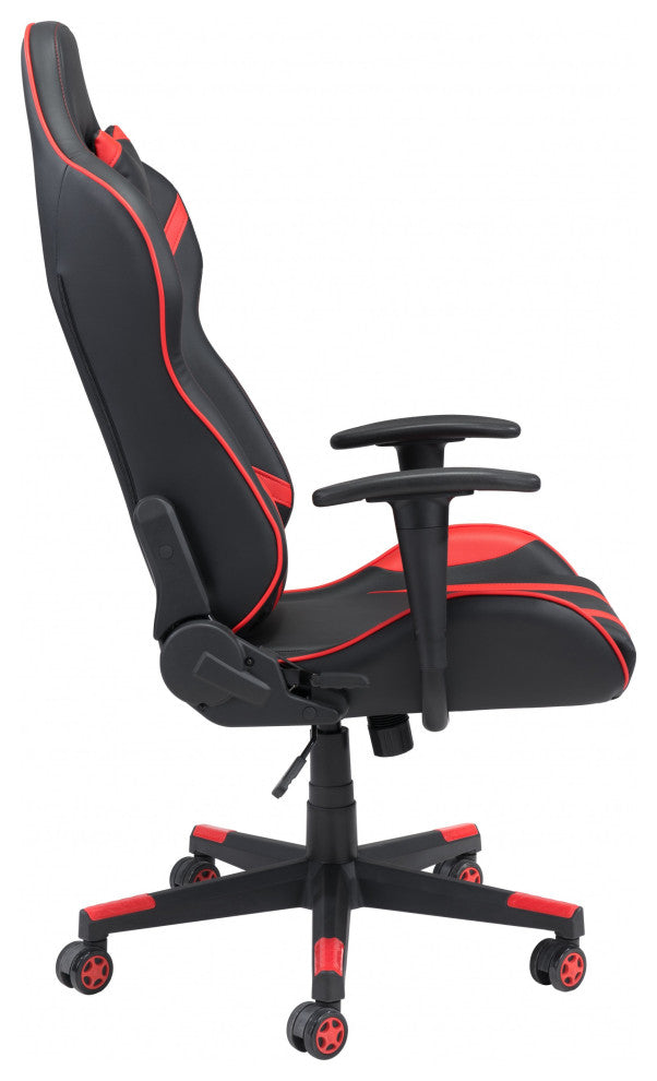 Black and Red Leather Gaming Chair