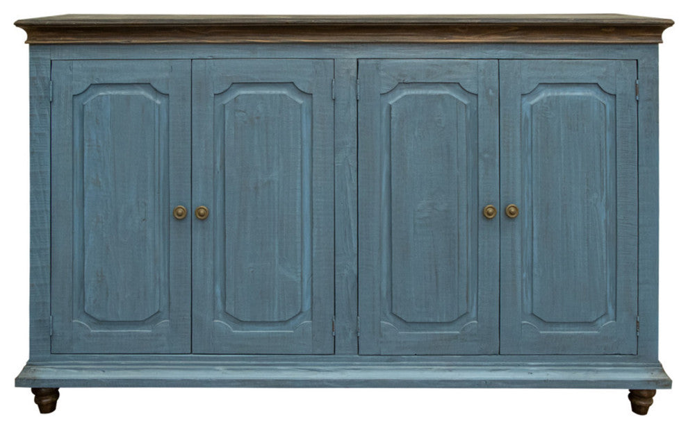 Margot Rustic Solid Wood Console/Cabinet, Blue
