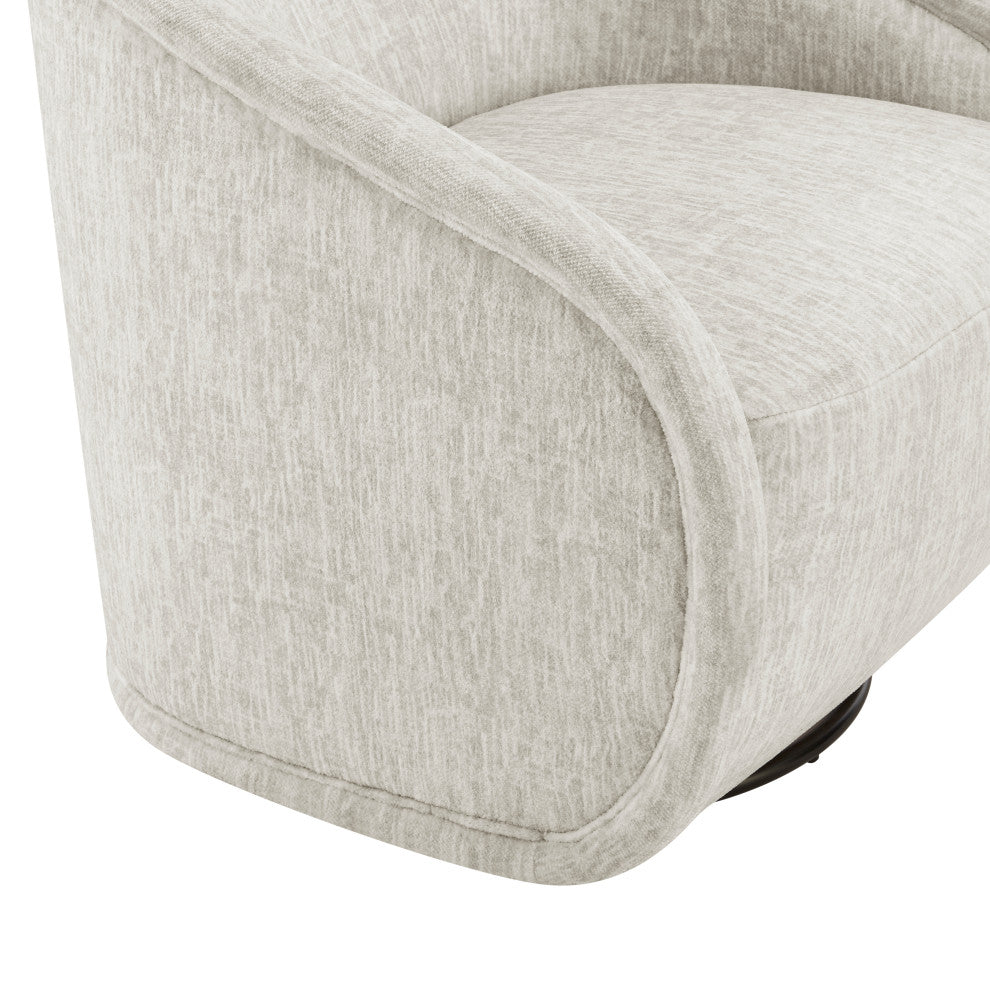 Margareth Fabric Swivel Accent Arm Chair, Pasadena Beige