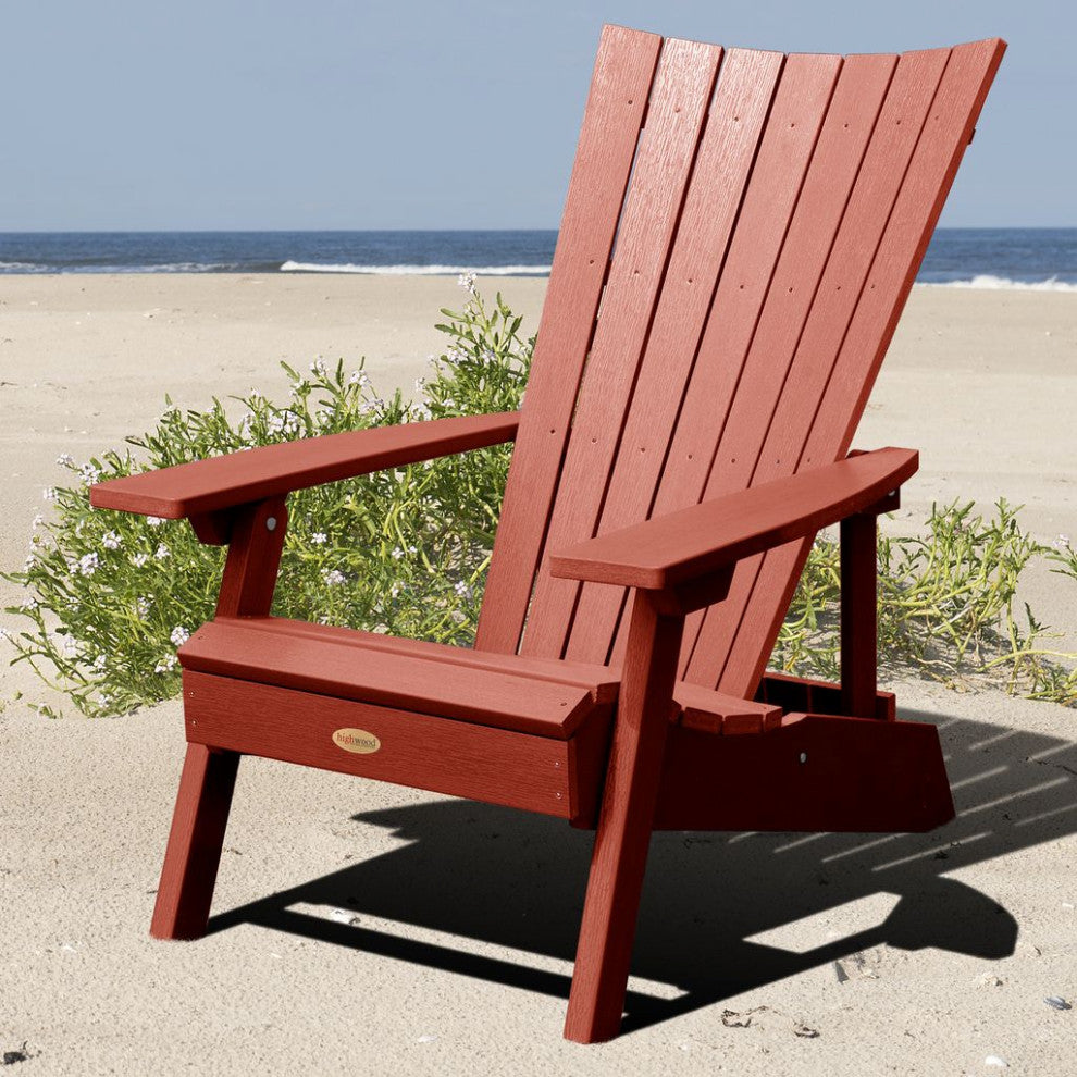 Manhattan Beach Adirondack Chair, Rustic Red