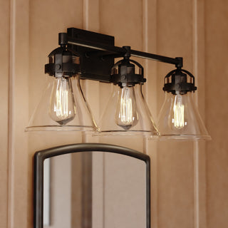 Mason 3 Light Vanity Charcoal Black