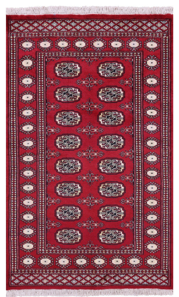 Handmade Silky Bokhara Wool Rug 3' 0" X 5' 0" - Q13763