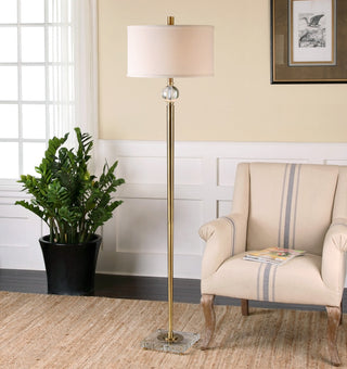 Uttermost Mesita Floor Lamp, Brass
