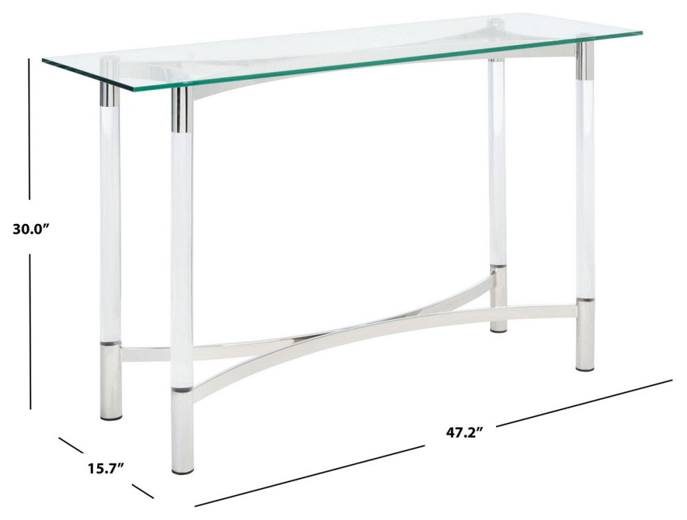 Safavieh Couture Letty Acrylic Console Table Silver
