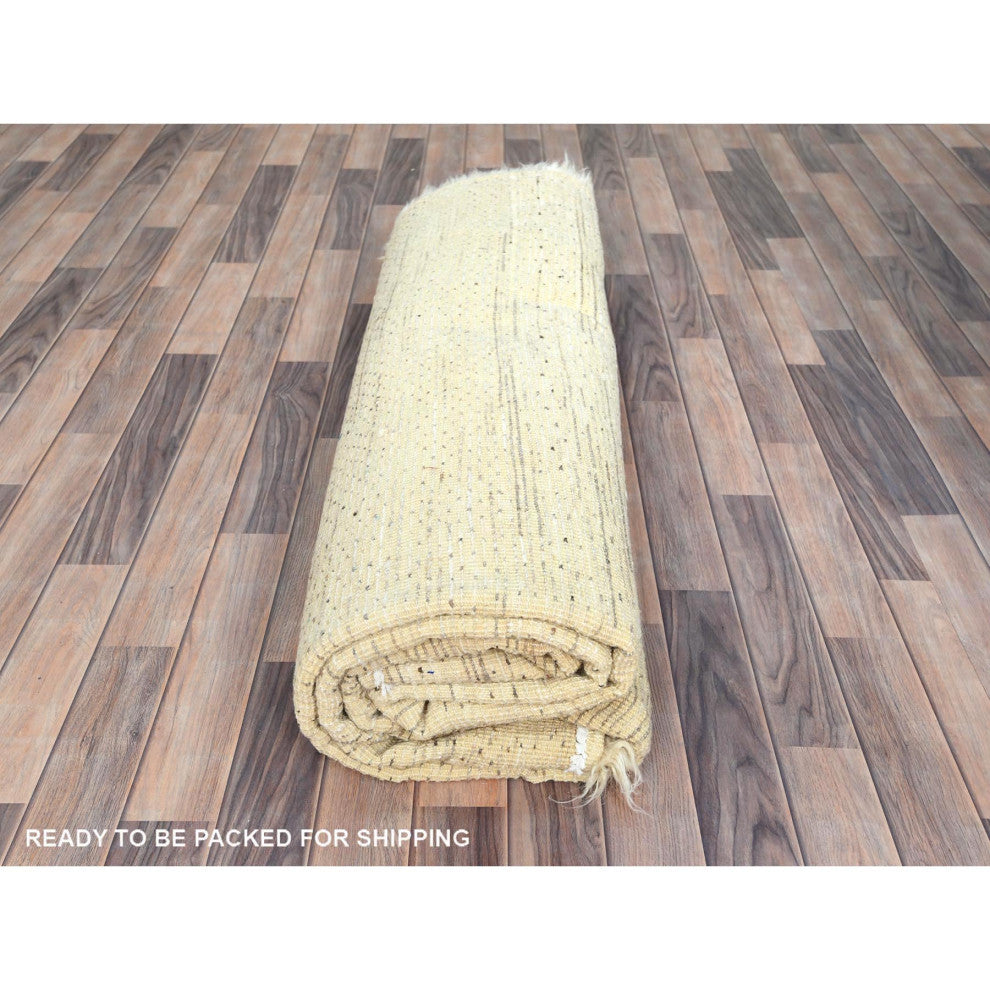 Ivory, Ben Ourain Moroccan Berber, Soft Wool, Hand Knotted Rug, 8'1"x10'1"