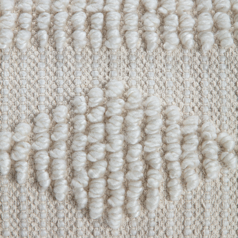 Maverick 34" x 34" x 16" Ivory Ottoman