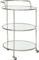 Safavieh Dulcinea Bar Cart, Silver, Mirror Top