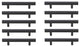 PL402-4-MB-10PK Dior 4" Center to Center Matte Black Bar Pull, Set of 10