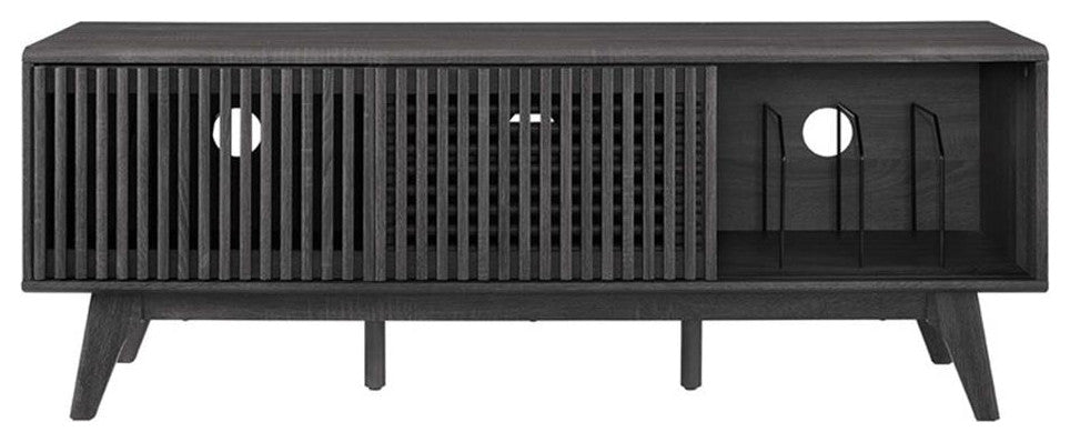 Modway Iterate Modern Wood TV Stand for TVs up to 65" in Charcoal