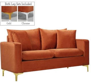 Home Square 3-Piece Furniture Set with Velvet Chair Loveseat and Sofa