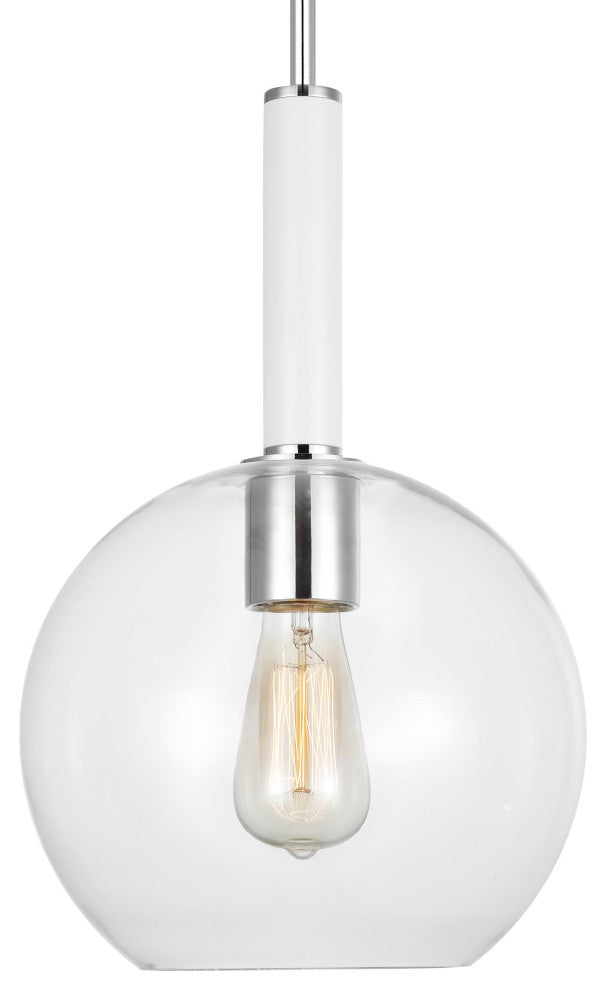 Monroe Round Pendant, Polished Nickel