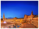 View of Spain Square at Sunset, Cityscape Canvas Art Print, 40"x30"