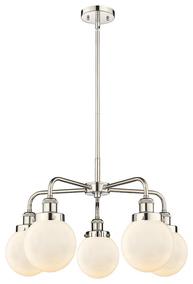 Innovations Beacon 5 24" Chandelier Polished Nickel