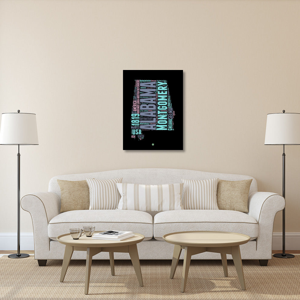 "Alabama Word Cloud 1" Fine Art Print