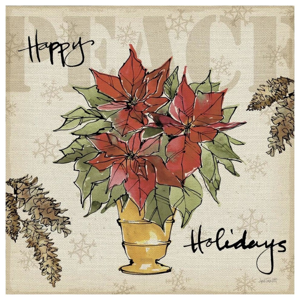 "Winter Wishes II" Digital Paper Print by Anne Tavoletti, 38"x38"