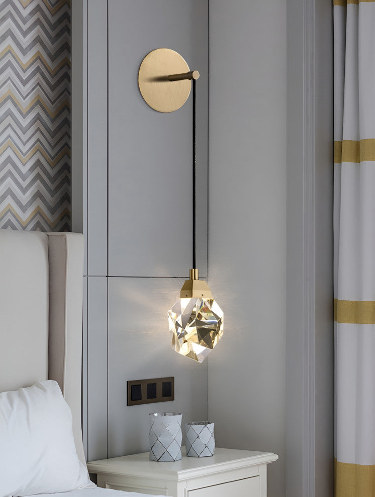 Getafe | Diamond Design Crystal Led Wall Sconce, B, Warm White