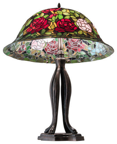 Meyda Lighting 229111 30" High Tiffany Rosebush Table Lamp