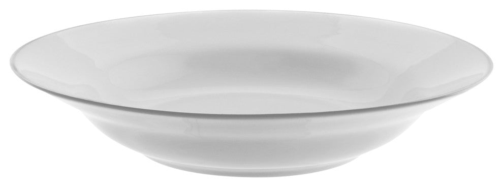 Line Rim Soup, Set of 6, Silver