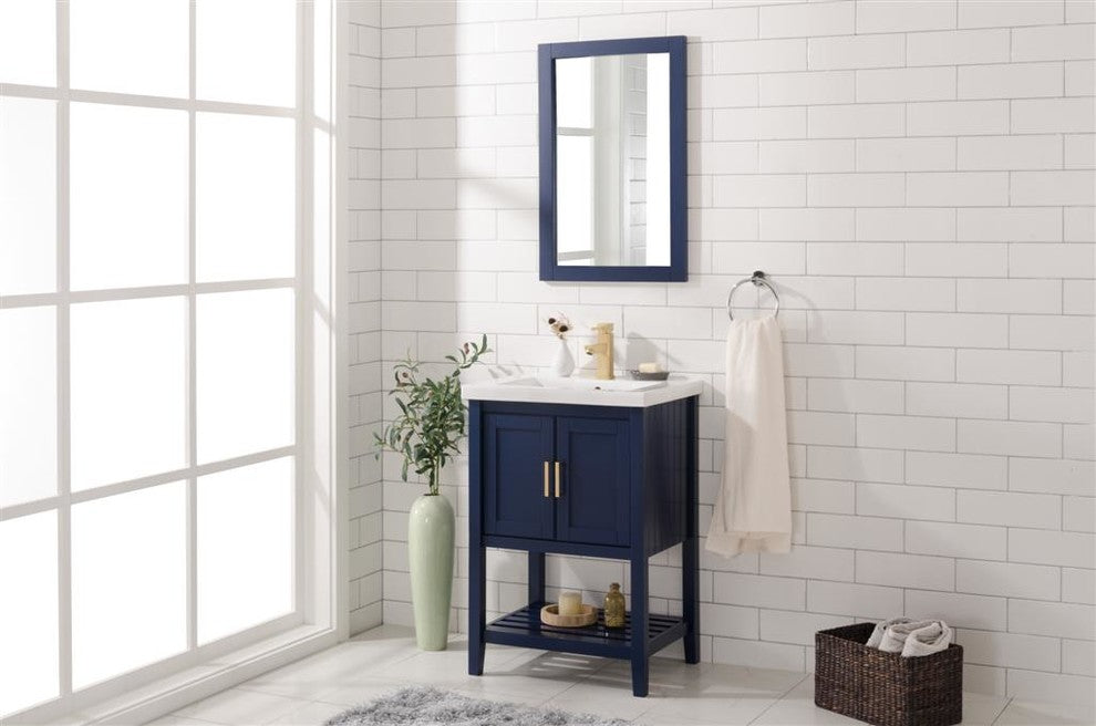 Legion Furniture Colby Single-Sink Vanity, Blue, 24"