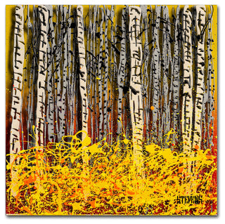 'Fall Aspens' Canvas Art by Roderick Stevens