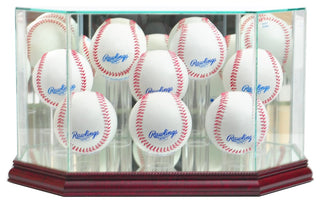 Octagon 8 Baseball Display Case, Cherry