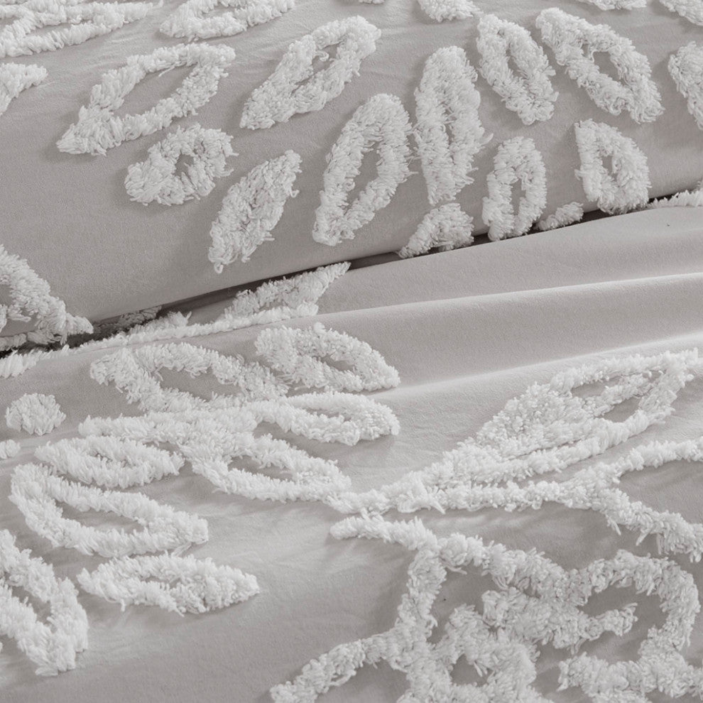 Madison Park Veronica 3 Piece Tufted Cotton Chenille Floral Comforter Set