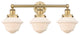 Oxford 3-Light 25" Bath Vanity Light, Brushed Brass Finish, Matte White Shade