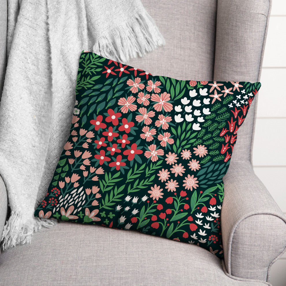 Floral Pattern 18x18 Indoor / Outdoor Pillow