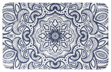 Navy Medallion 34x21 Bath Mat