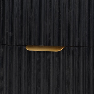 Vinnova Cadiz Bath Vanity, Composite Stone Top, Black, 24", With Mirror