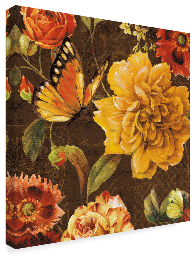 Lisa Audit 'Rainbow Garden Ii Chocolate' Canvas Art, 24"x24"