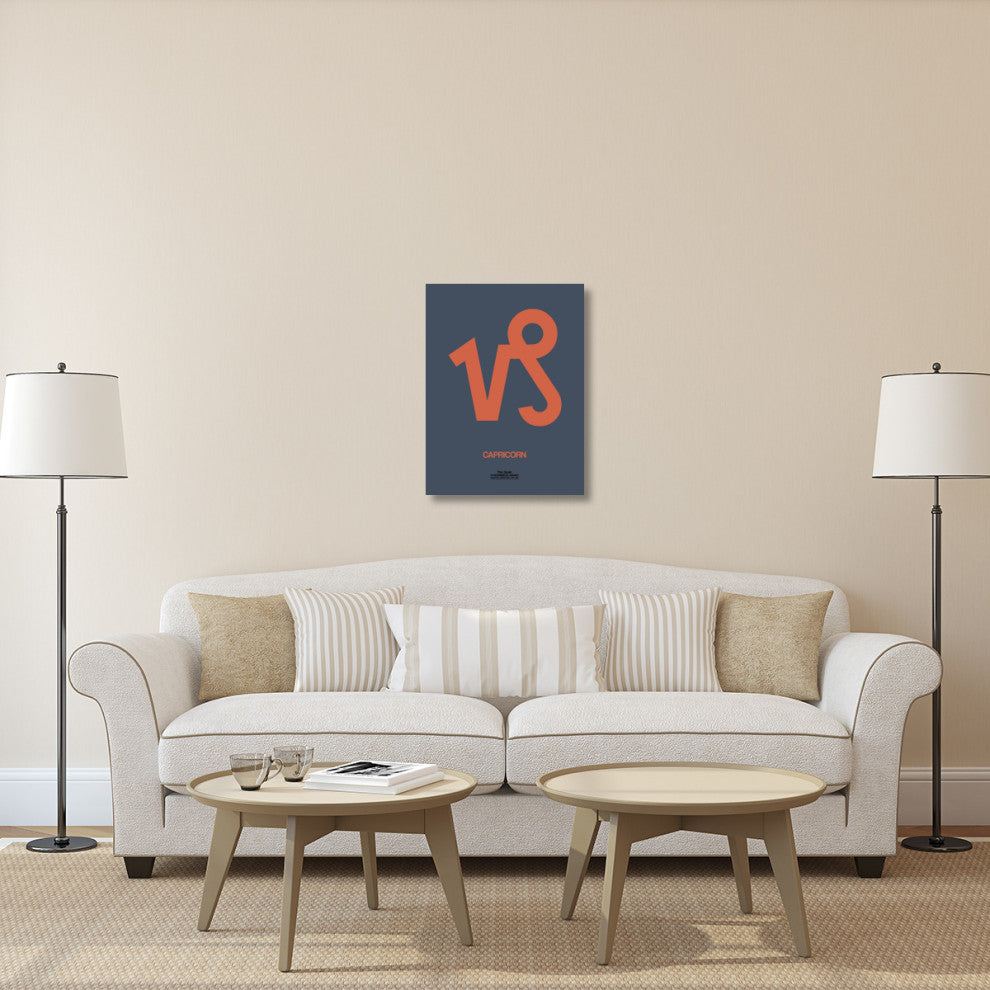 "Capricorn Zodiac Sign Orange" Fine Art Print