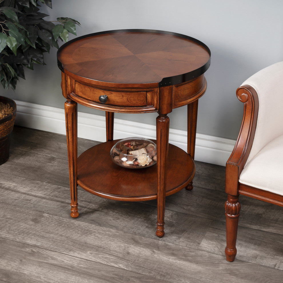 Butler Sampson Olive Ash Burl Accent Table