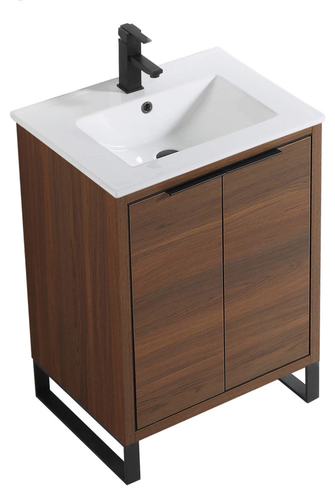 Fine Fixtures Opulence Collection Bathroom Vanity with White Ceramic Sink
