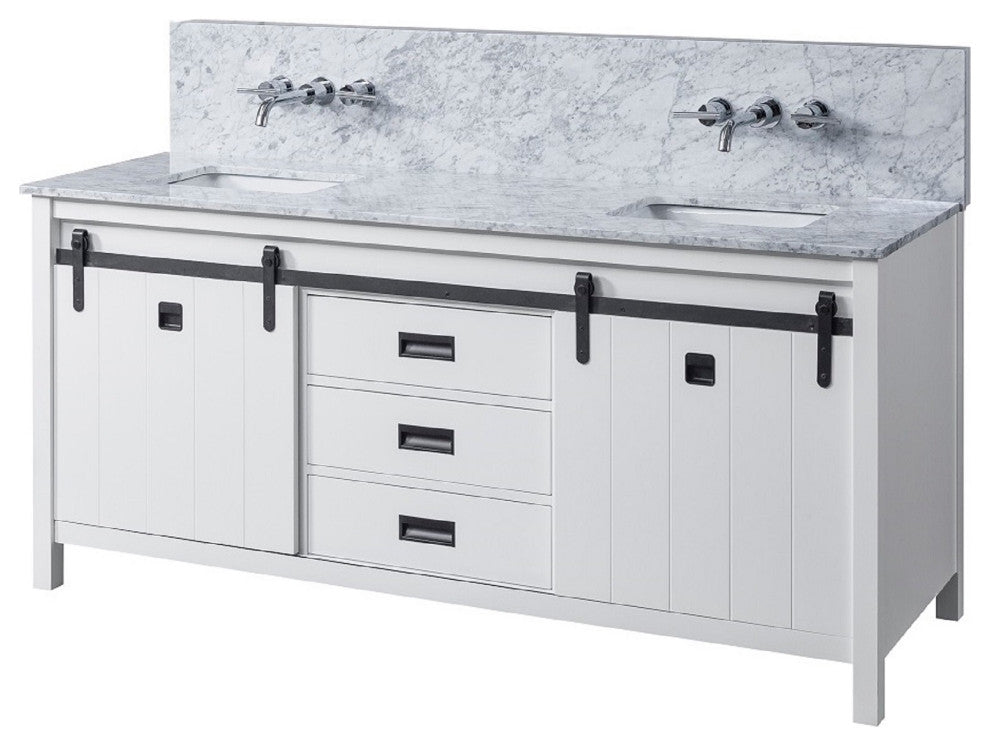 72" Premium Davinci Bath Vanity, White