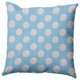 Polka Dots Decorative Throw Pillow, Carolina Blue, 18"x18"