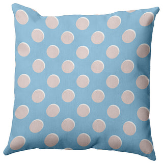 Polka Dots Decorative Throw Pillow, Carolina Blue, 18"x18"