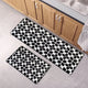 Martha Printed Kitchen Mat Black and White Tile Design 32" x 20"