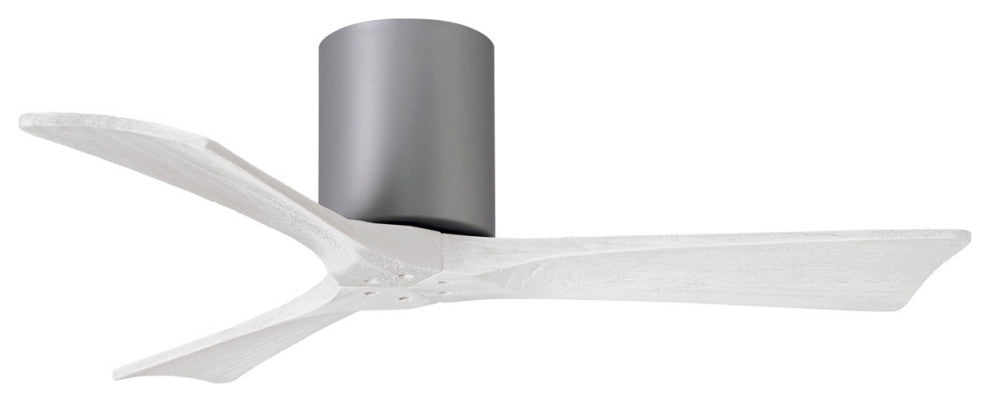 Matthews Fan, Irene-3H Ceiling Fan, Brushed Nickel, 42-Inch, Matte White