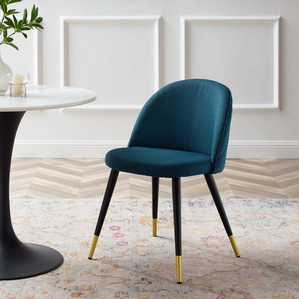 Cordial Upholstered Fabric Dining Chairs - Set of 2-Azure