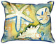 Pair of Betsy Drake Beach Treasures Large Indoor/Outdoor Pillows 16x20