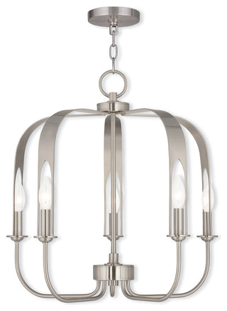 Johnson Chandelier, Brushed Nickel