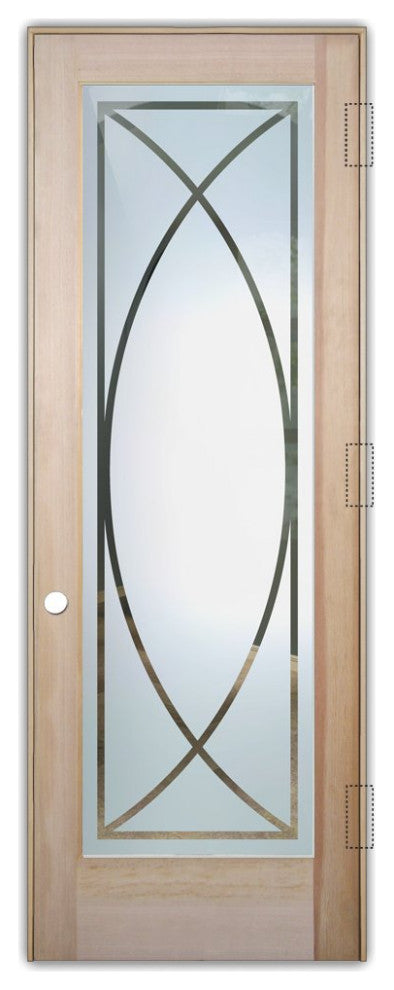 Interior Prehung Door or Interior Slab Door - Arcs - Douglas Fir (stain...