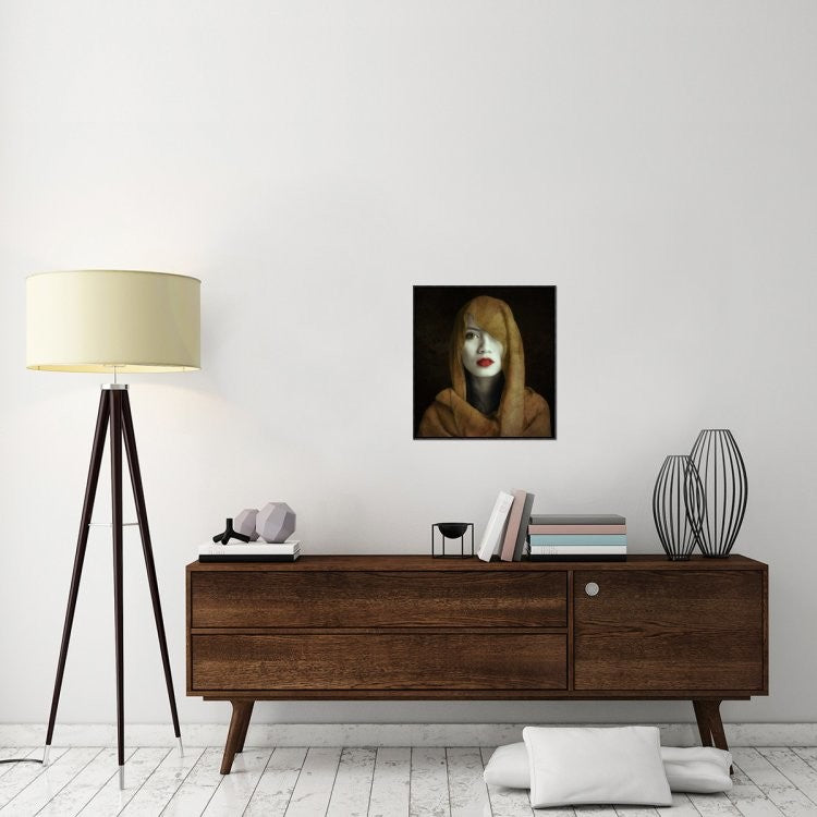 "Kemuning" Framed Canvas Giclee by Hari Sulistiawan, 21x23"