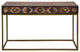 Benzara UPT-272552 Mango Wood Console Table, Metal Frame, Brown