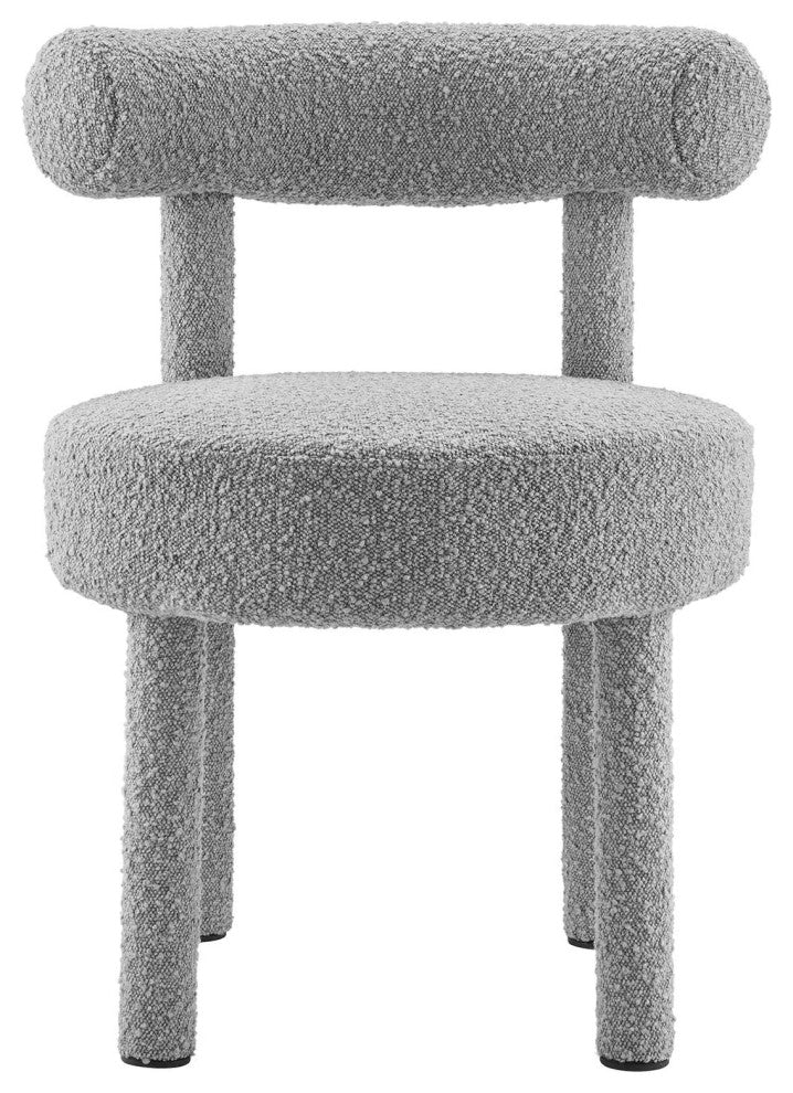 Toulouse Boucle Fabric Dining Chair - Light Gray