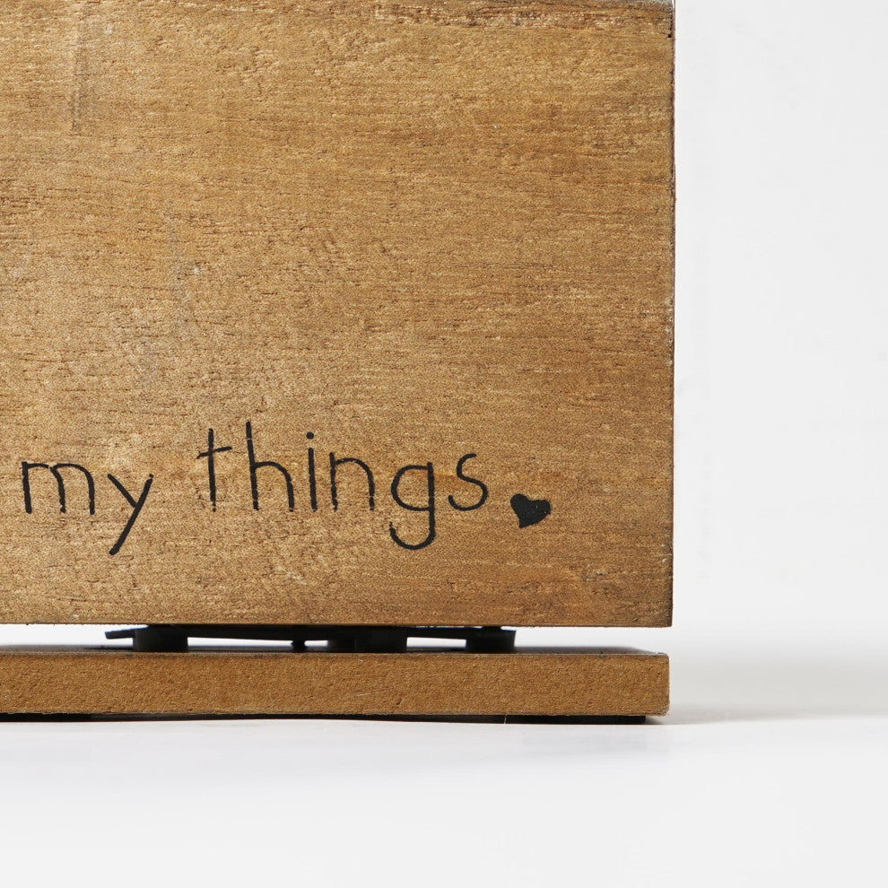 Addie Joy My Things 3-Opening Rotating Desk Organizer - Wood Wash