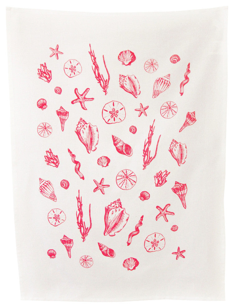 Organic Coral Shell Tea Towel